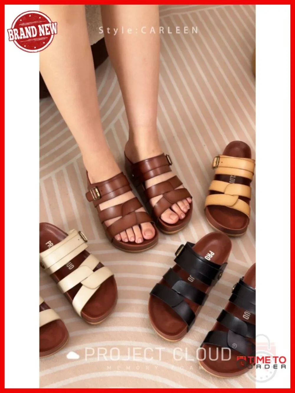 Strappy Wedge Sandals with Plush Soft Insole Lightweight Non Slip Platform